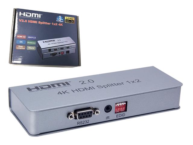 2 Port V2.0 60HZ HDMI Splitter 4K