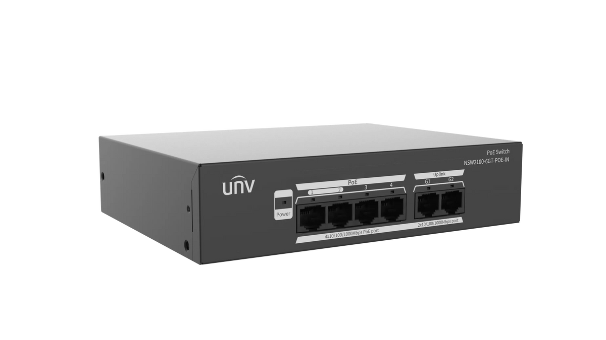 UNV 4-Port Gigabit PoE Ethernet Port switch | NSW2100-6GT-POE-IN - image 3