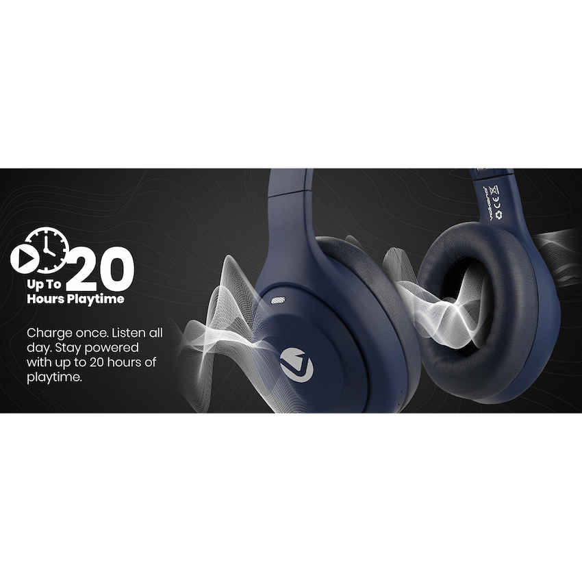 Volkano SoundSweeper Series Active Noise Cancelling bluetooth Headphones - Blue - image 19