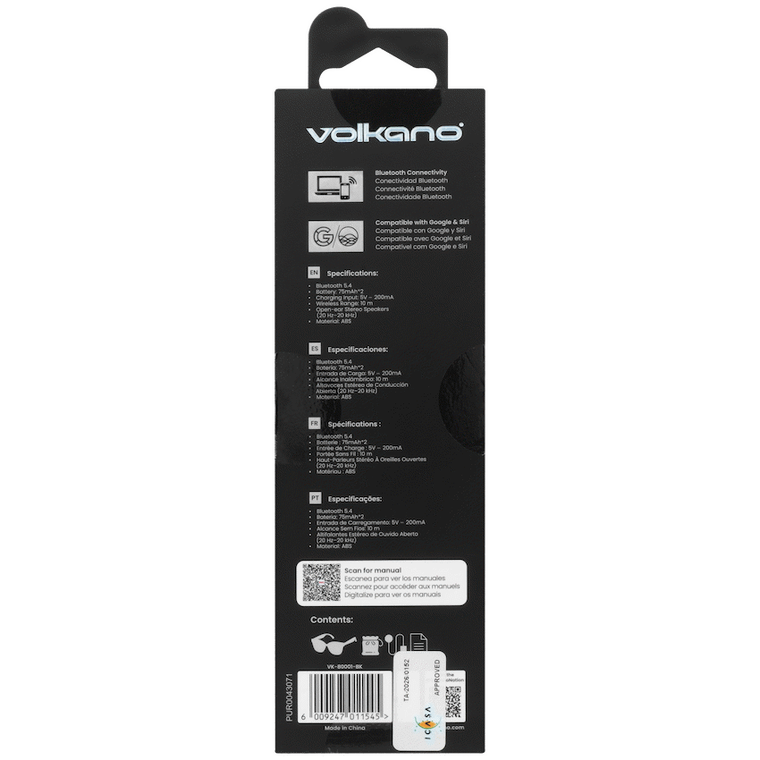 Volkano Sonique Series Bluetooth Audio Glasses - Dark Lenses - image 19