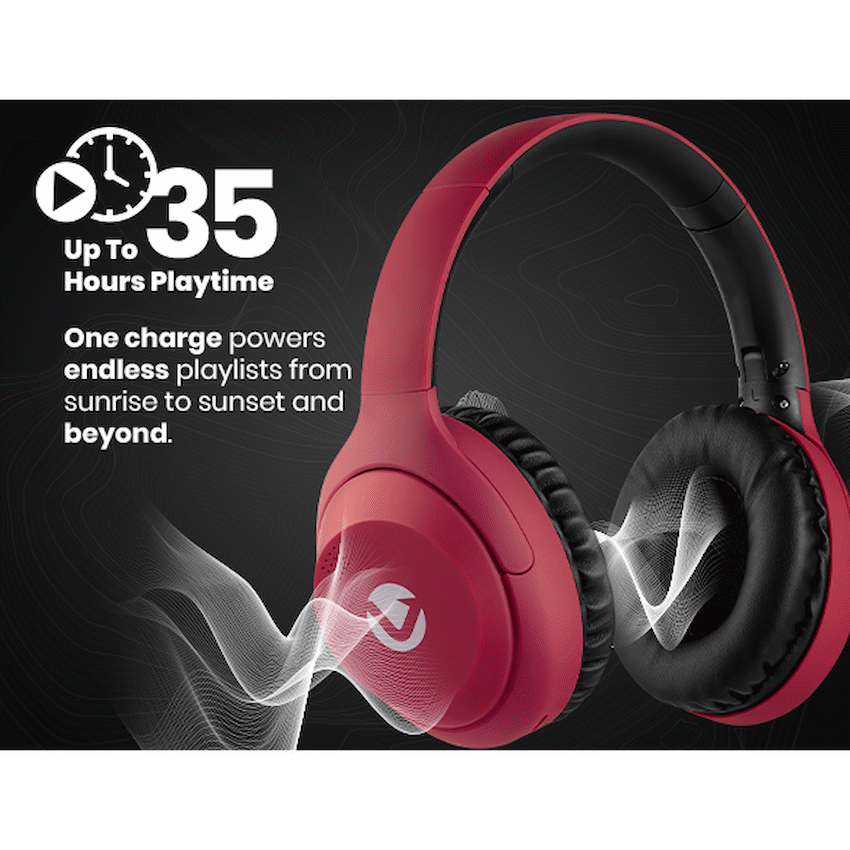 Volkano Cosmic 2 Series Bluetooth Headphones - Red - image 19