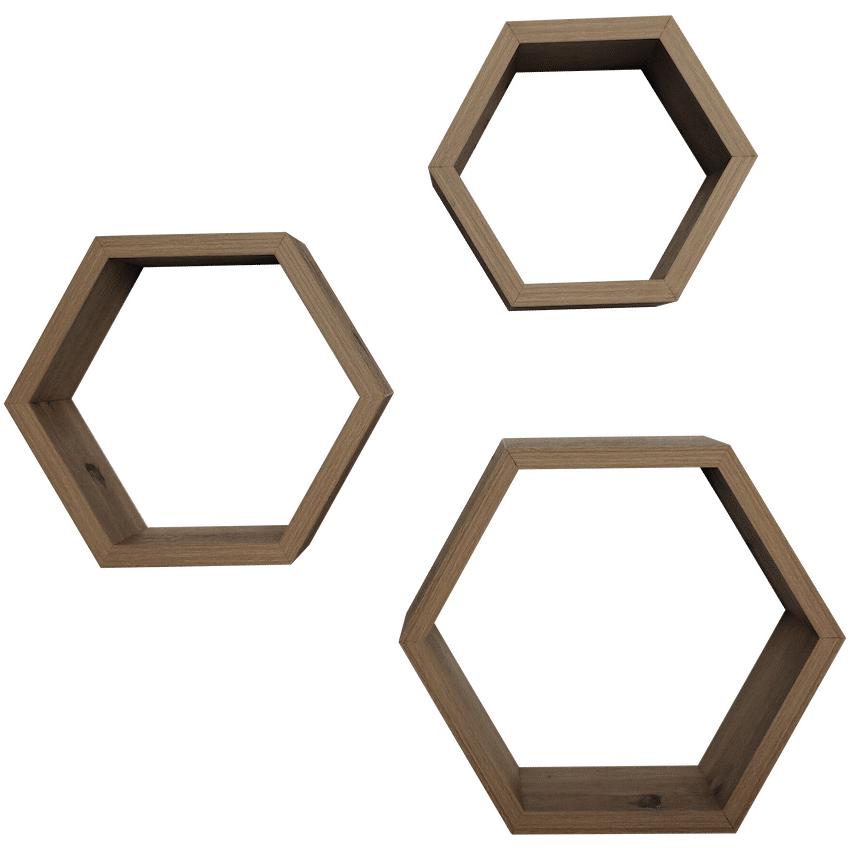 Everfurn Poppy Floating Wall Shelves - Set of 3