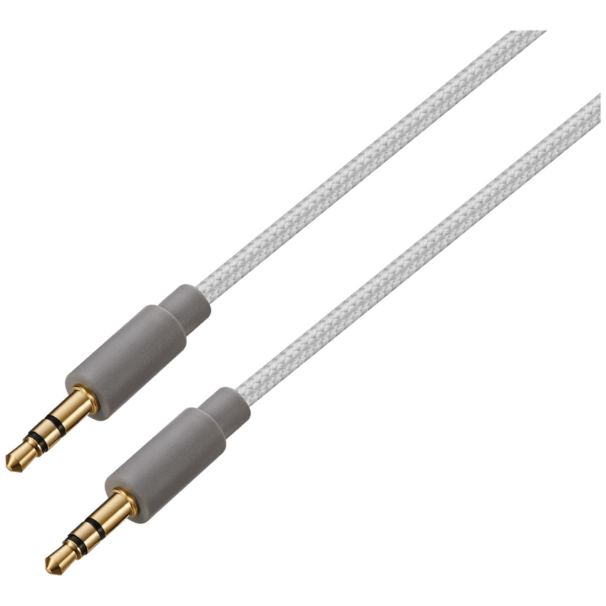 Premio Braided AUX Cable - Silver - 2m