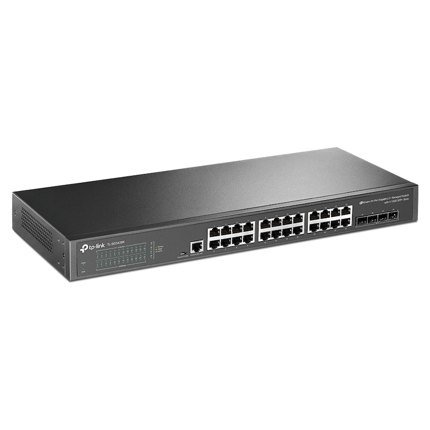 TP-Link TL-SG3428X JetStream 24-Port Gigabit L2+ Managed Switch with 4 10GE SFP+ Slots