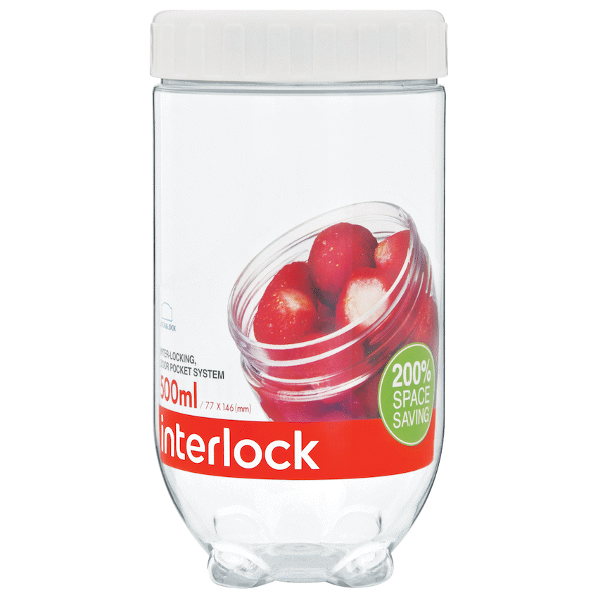 LocknLock Interlock container 500ml wt ( Order in Qty of 6)
