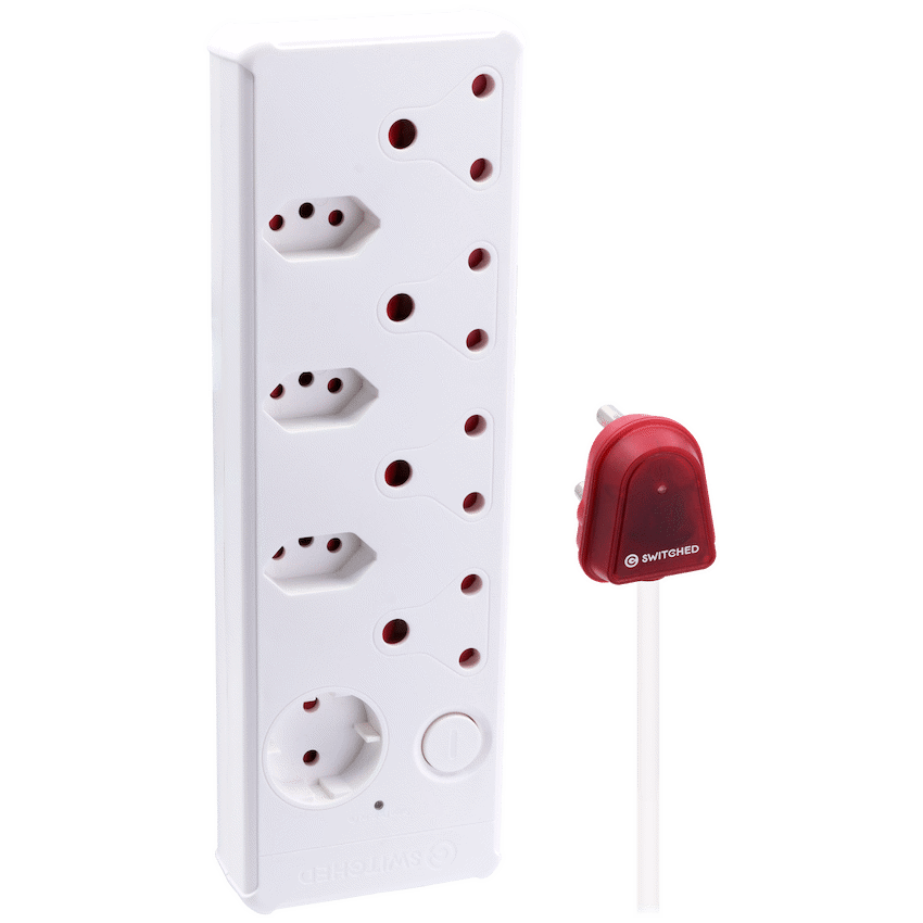 SWITCHED 8-way High Surge Multiplug 0.5m