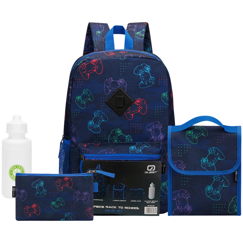 Quest 4-Piece Backpack Set Gamer Navy