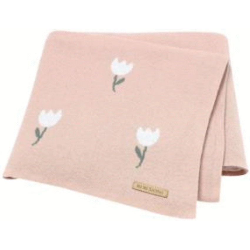 Echo Baby Knitted Blanket - Rose Pattern (Pink)