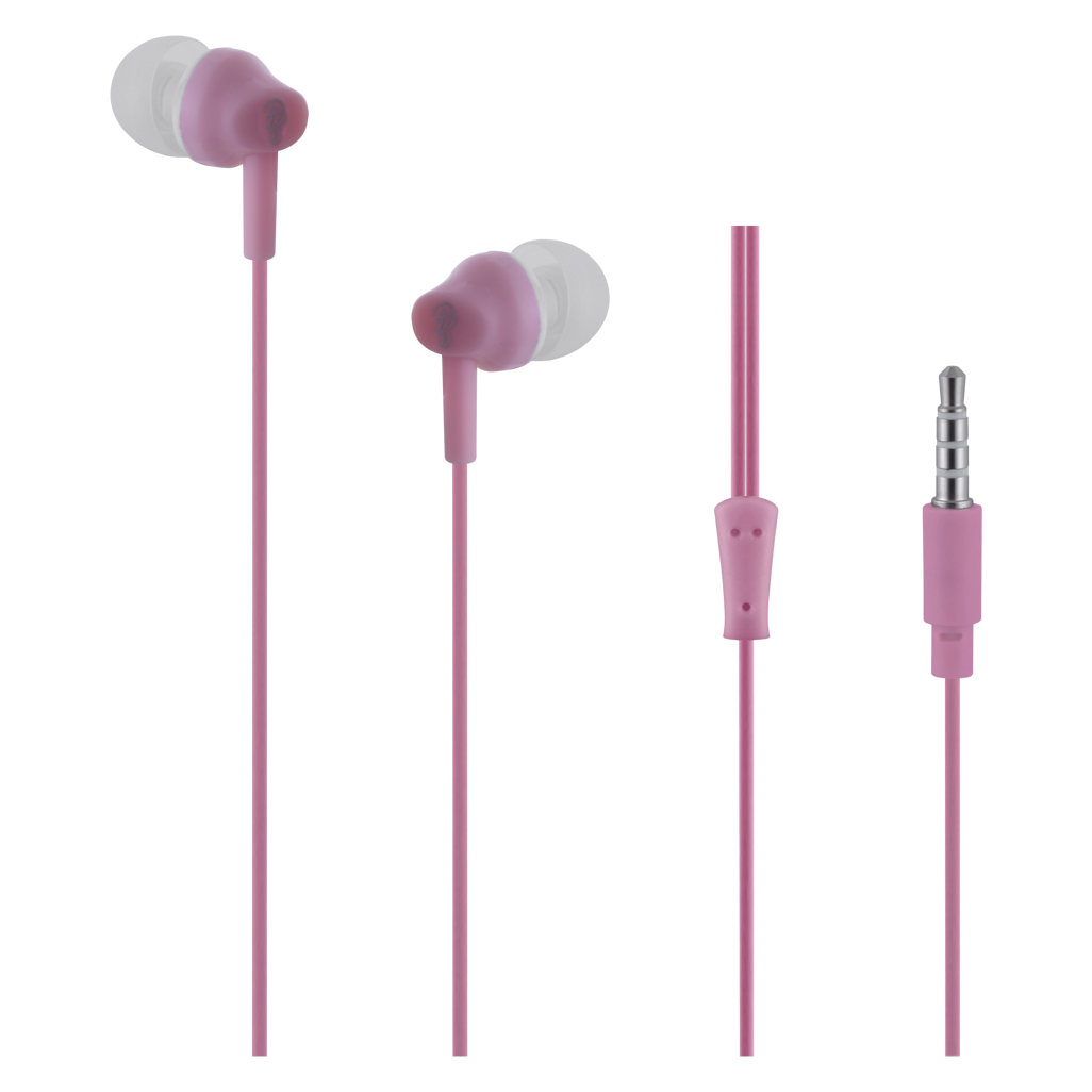 Pro Bass Genesis Series Packaged Aux Earphone No Microphone - Pink