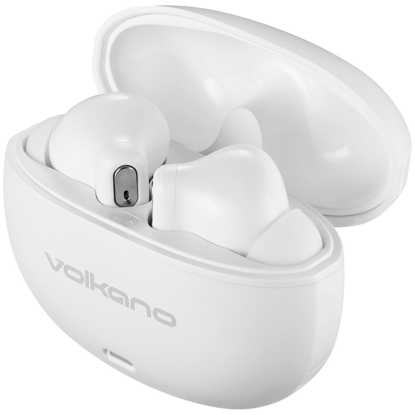 Volkano Pulse Series True Wireless Earphones with Charging Case - White
