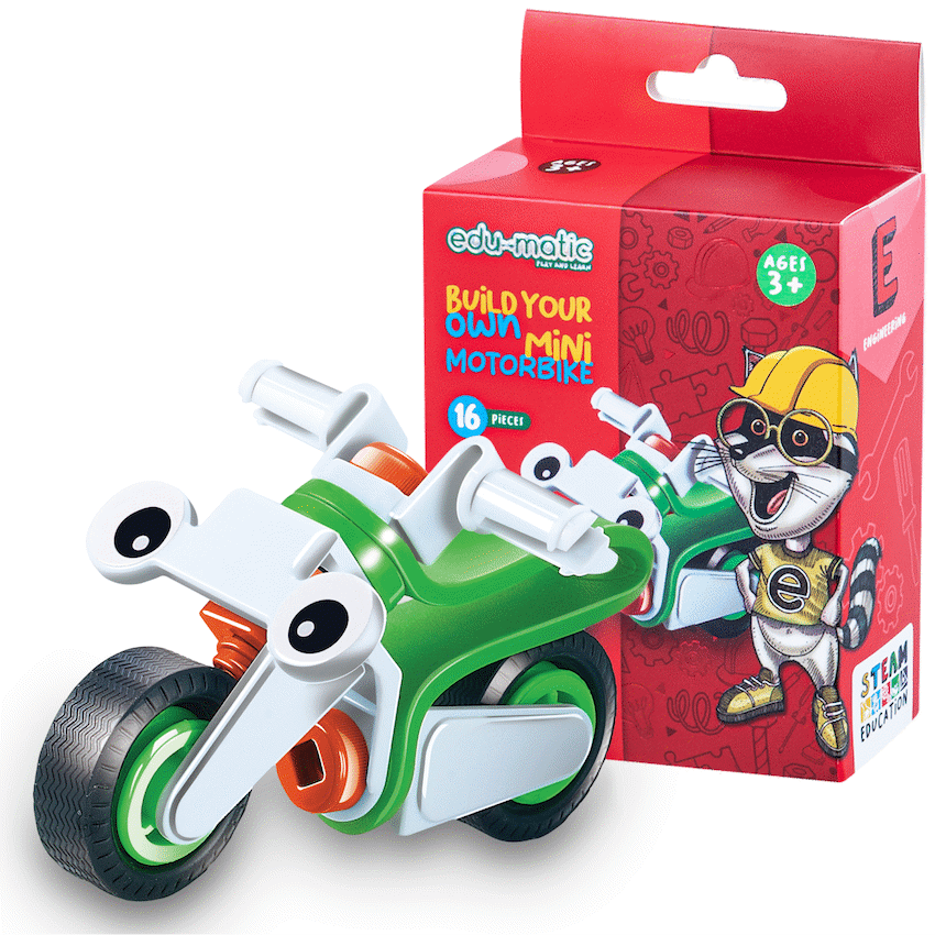 Edu-matic Flexi Build Mini Kit - Motobike - 16 pcs