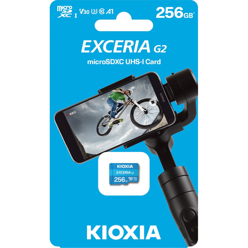 Kioxia 256GB Micro SDXC- UHS-ICard-100MBs