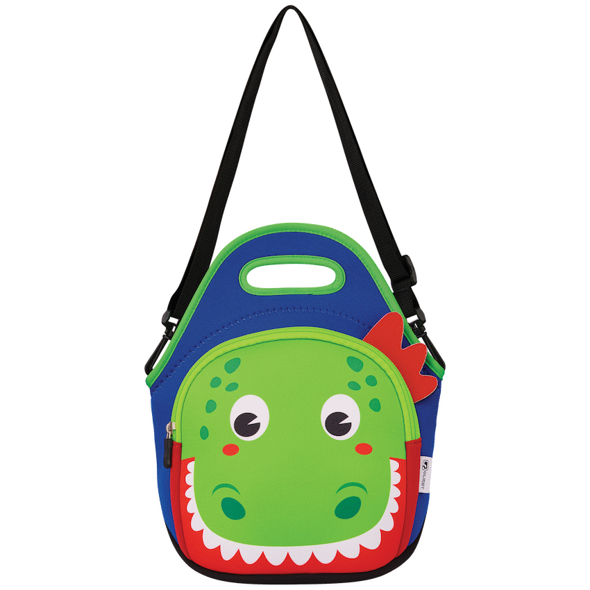 Quest Neoprene Lunch Bag - Dino - Blue/Green