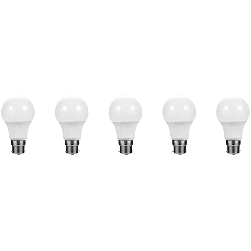 Ellies 7W A60 LED Bulb B22 - 5 Pack - Cool White