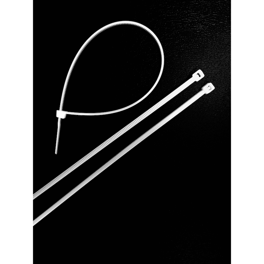 Ellies Cable Tie 2.5mm X 100mm -  100 PACK SIZE - WT
