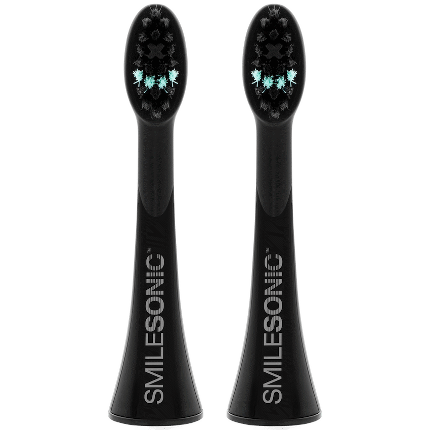 2 Replacement toothbrush heads - Black