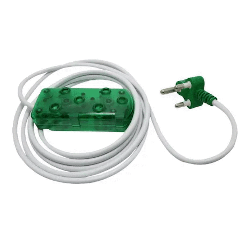 Ellies 2 Way Light Duty Coloured Extension Lead -3M