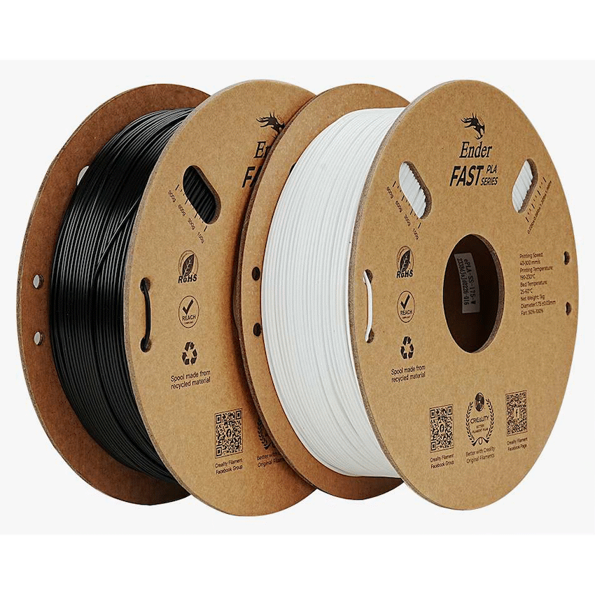 Creality Ender Fast PLA Filament Value Pack of 2 - White + Black