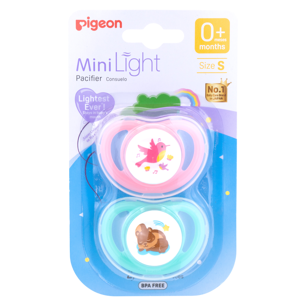 Pigeon - Minilight Pacifier (2 Pc) S Bird & Squirrel