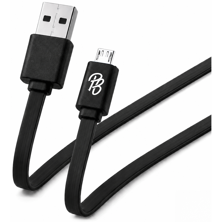 Pro Bass Energize Series Packaged Micro USB Cable - Black - 1.2m