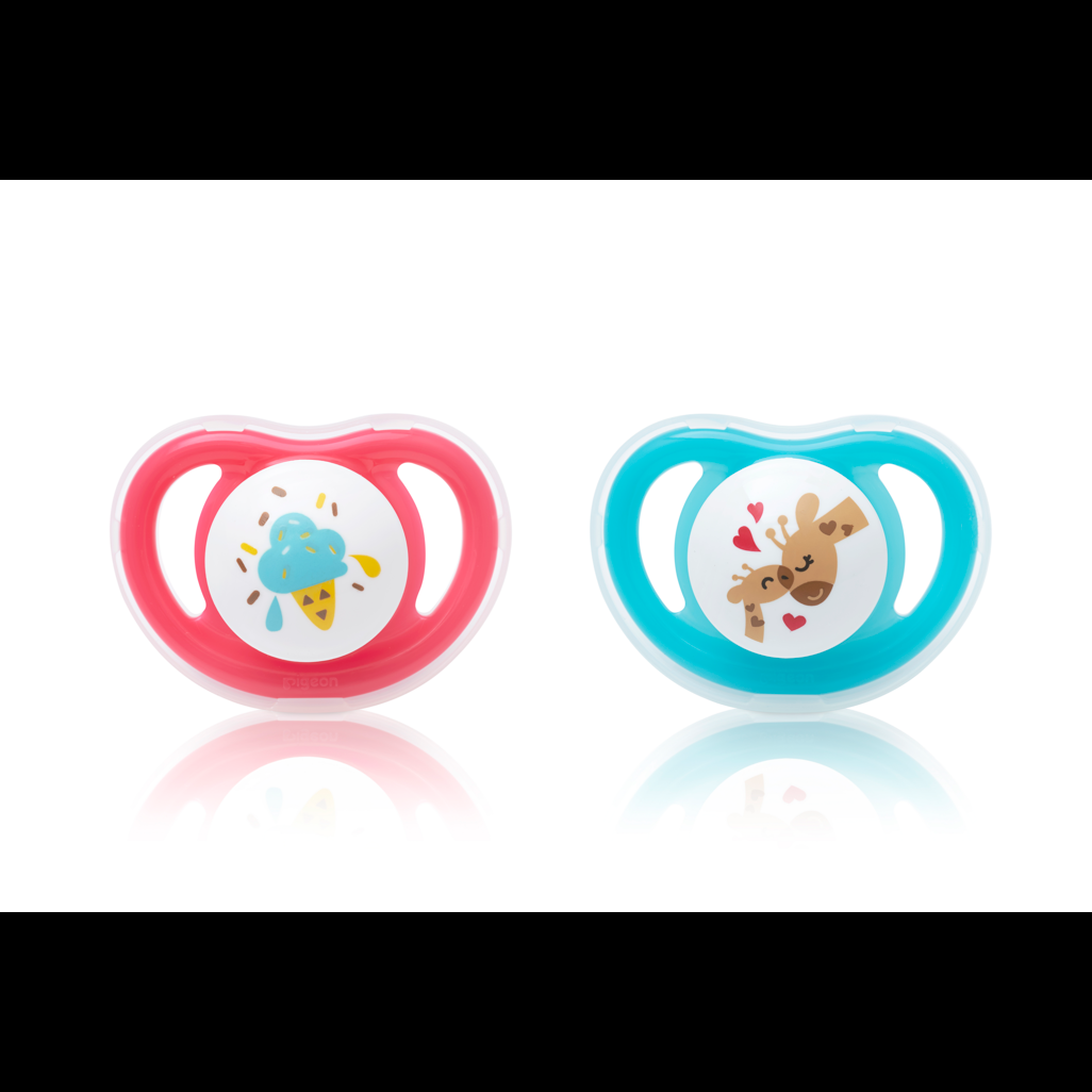 Pigeon - Minilight Pacifier (2 Pc) - L Butterfly/Raccoon