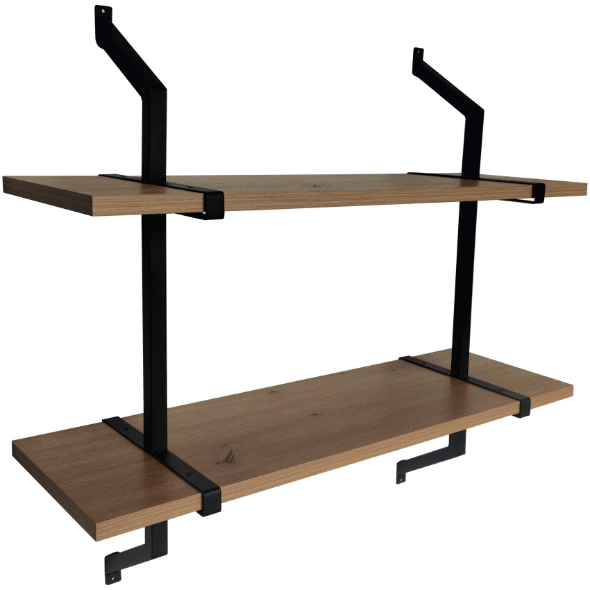 Everfurn Retro 2 Tier Wall Shelf