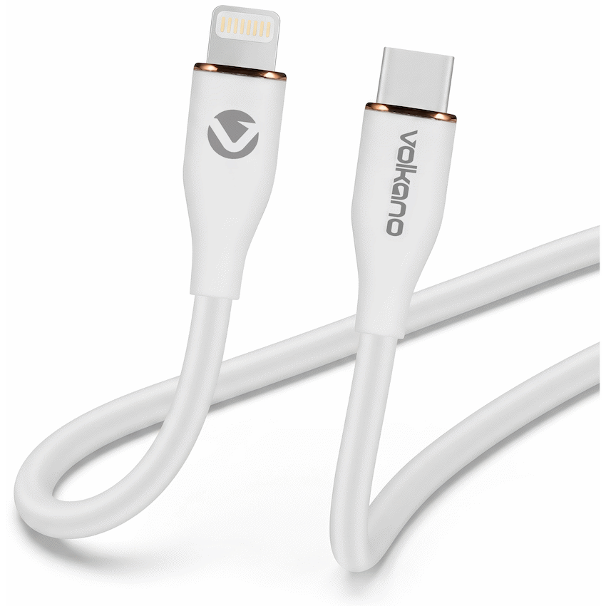 Volkano Flexi Series Type-C to MFI Lightning 1.5m 27w - White
