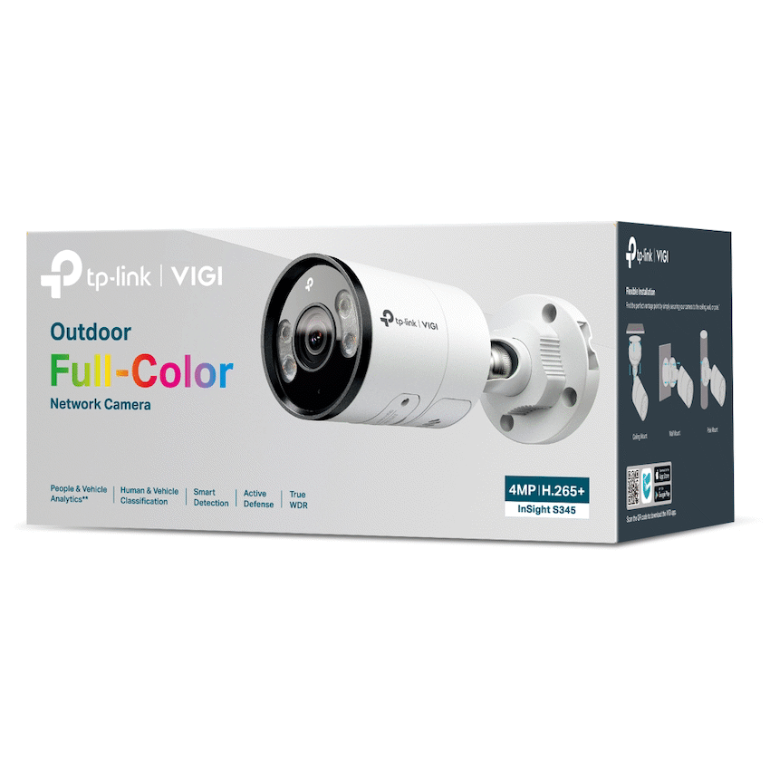 InSight S345 (2.8mm) VIGI 4MP Outdoor Full-Color Bullet Network Camera