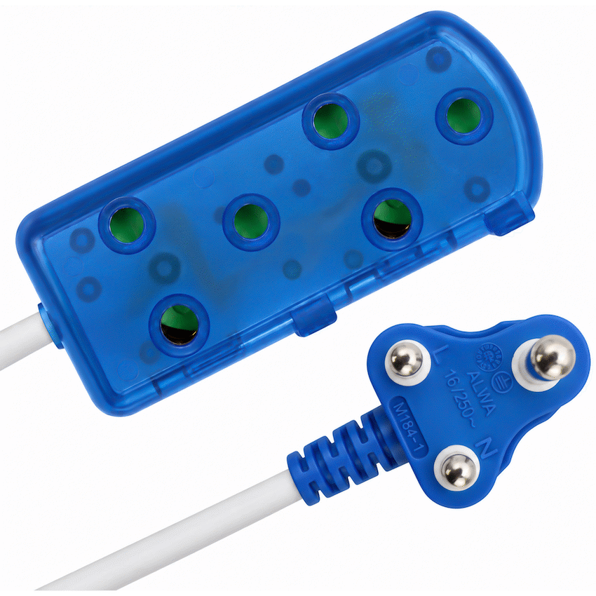 Ellies 2 Way Light Duty Coloured Extension Lead -3M