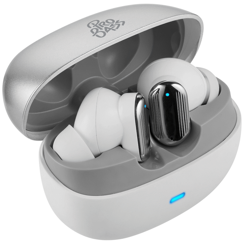 Pro Bass Flex Series TWS Earphone - White + Grey