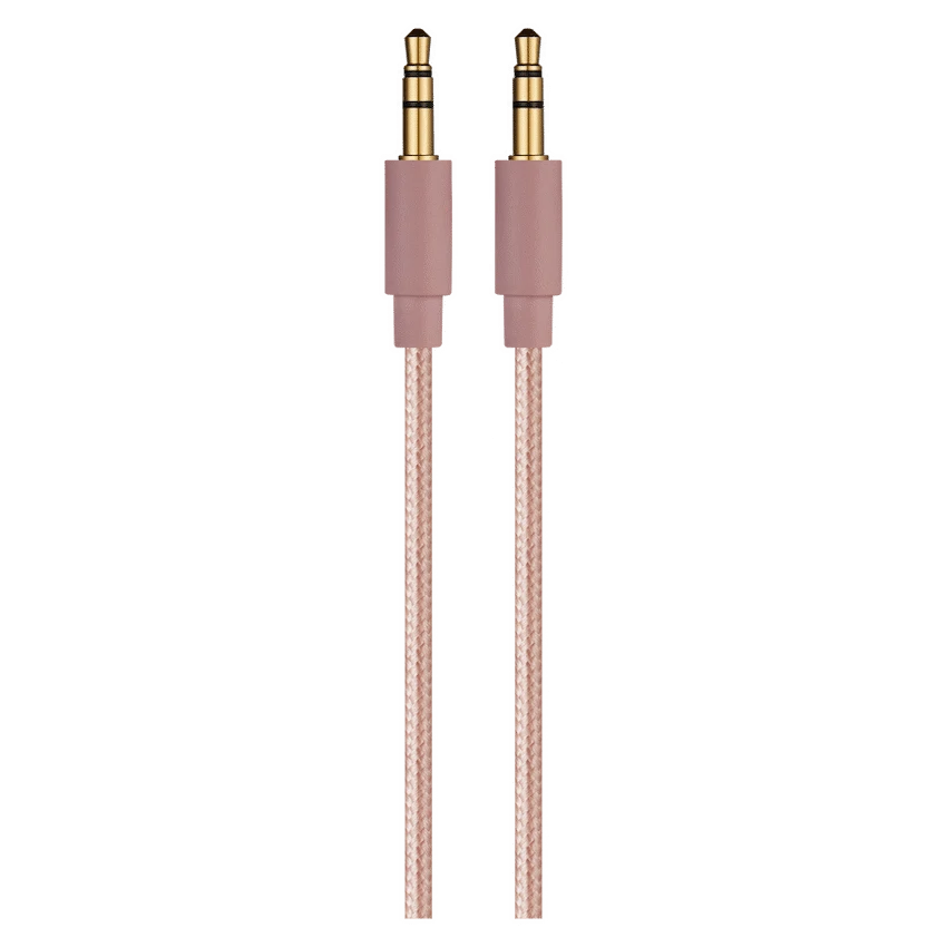 Premio Braided AUX Cable 2m - Rose Gold