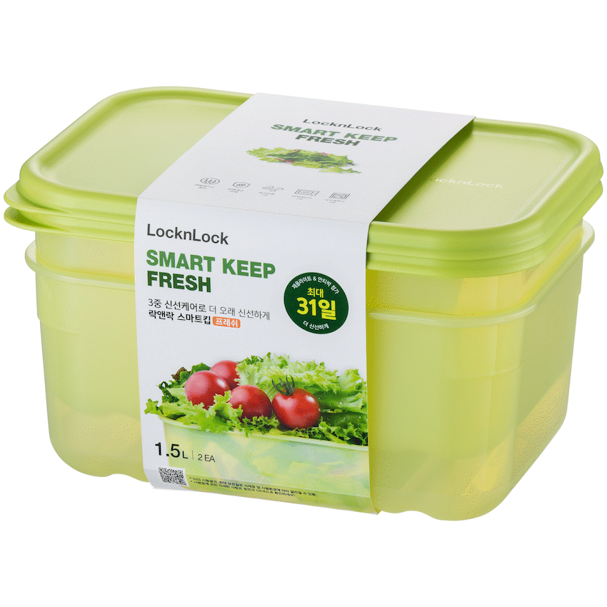 LocknLock Fresh Block rect 1.5lt 2pce