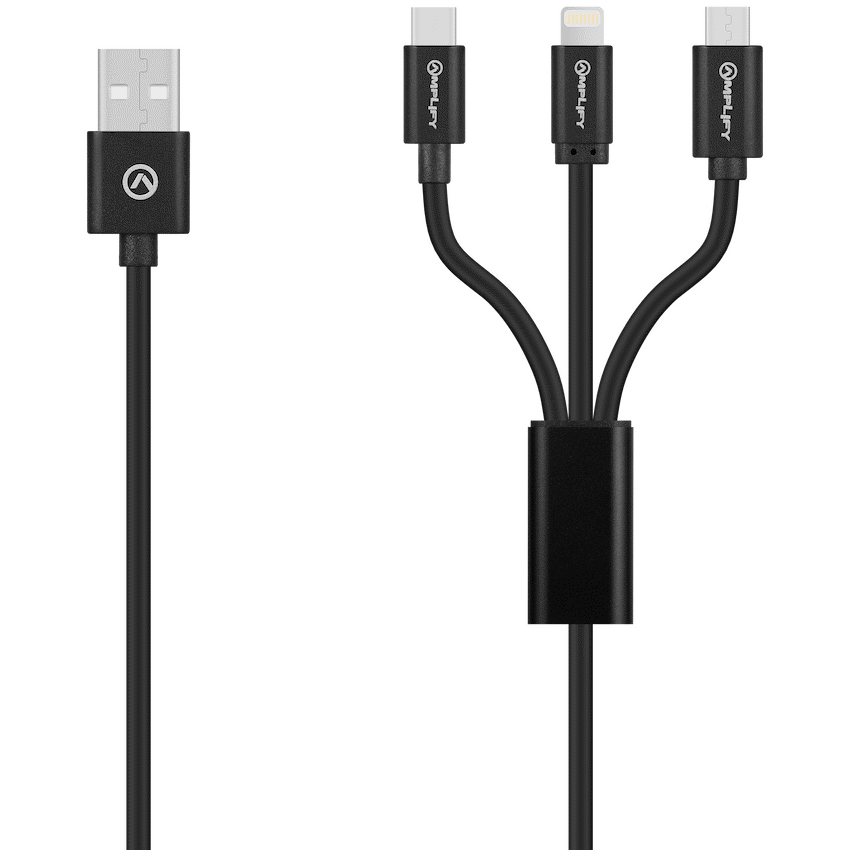 Amplify On the Fly 3-in-1 Charging Cable 1m