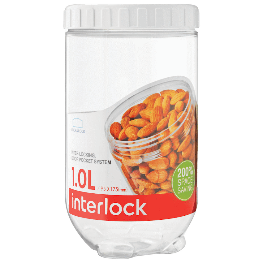 LocknLock Interlock container 1lt wt ( Order in Qty of 6)