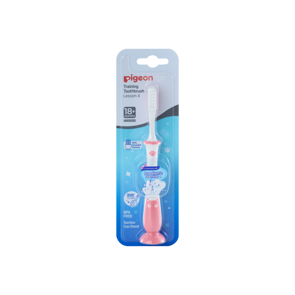 Pigeon Training Toothbrush Lesson 4 - Pink