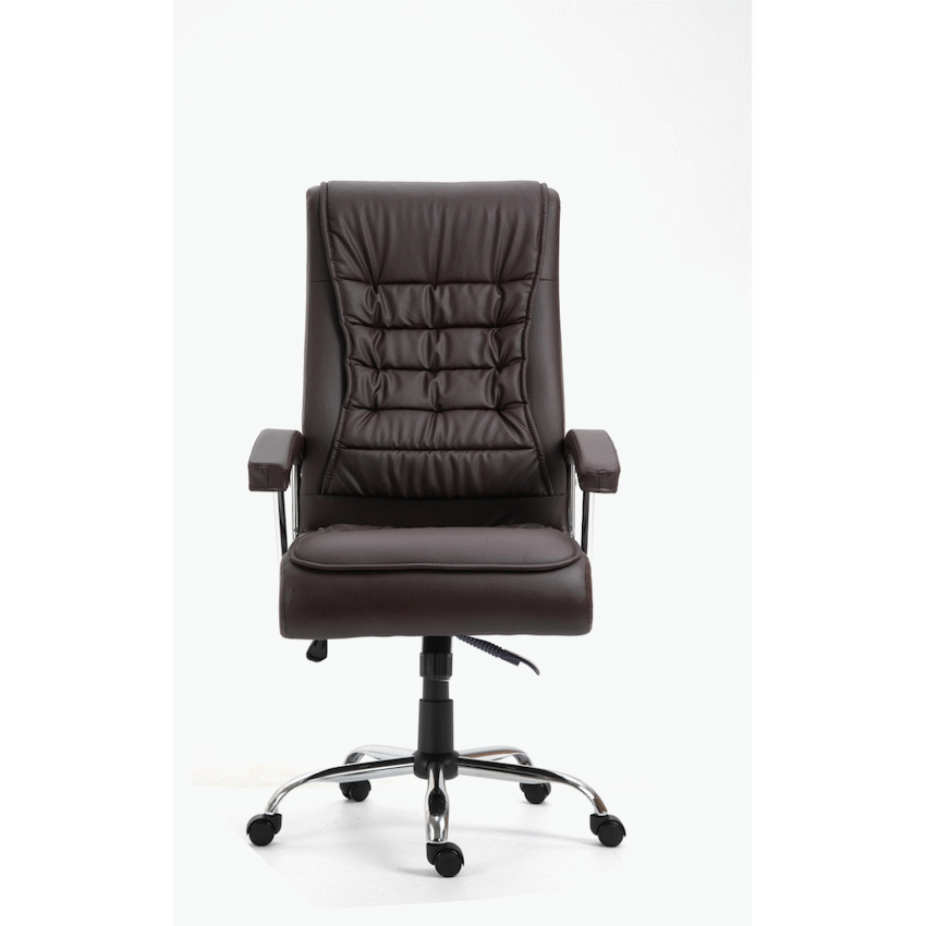 Everfurn Louis High Back Office Chair - Coffee