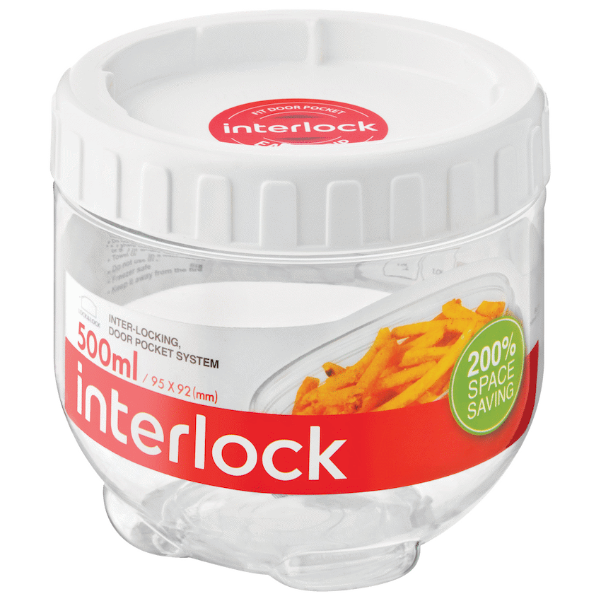 LocknLock Interlock container 500ml wt ( Order in Qty of 6)