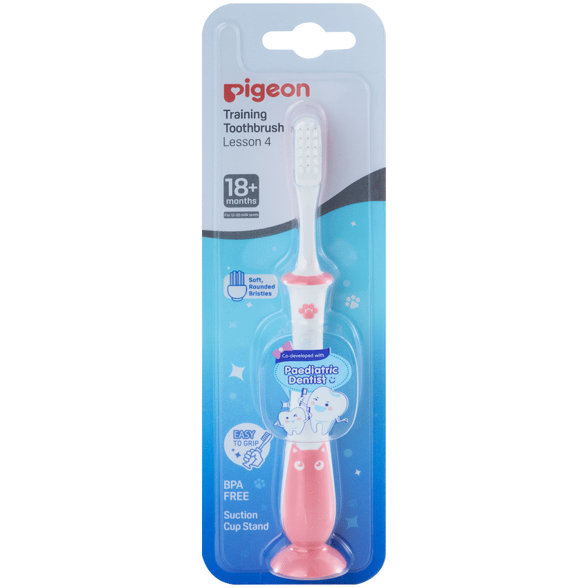 Pigeon Training Toothbrush Lesson 4 - Pink