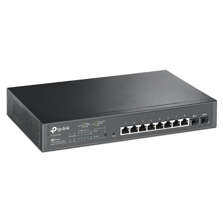 TP-Link SG2210MP JetStream 10-Port Gigabit Smart Switch with 8-Port PoE+