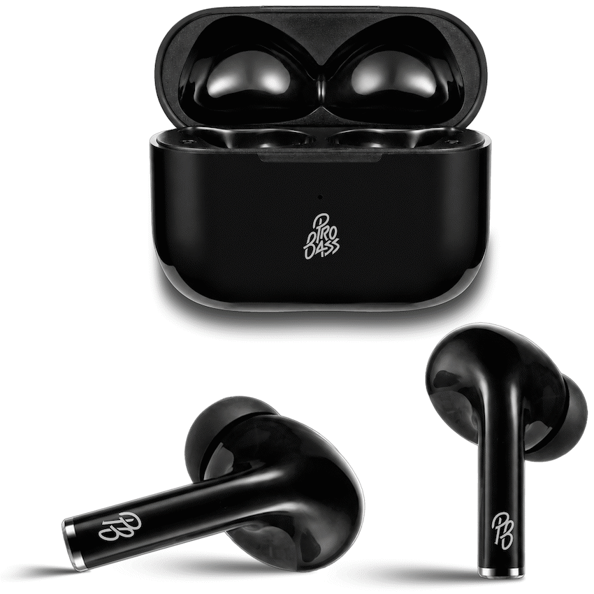 Pro Bass Pulse Buds True Wireless Earphones with Charging Case - Black