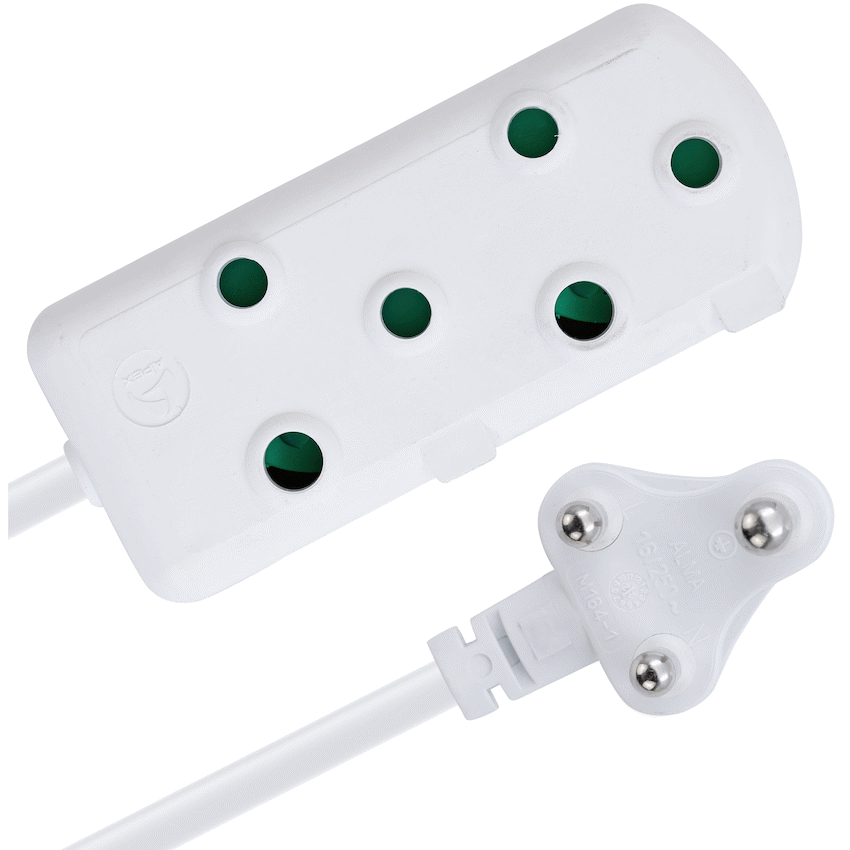 SWITCHED Heavy DUTY Side By Side(SBS) EXTENSION LEADS 3M - WT