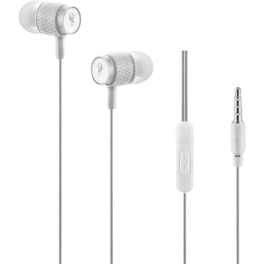 Pro Bass Catalyst series Packaged Aux earphone With Mic- Silver
