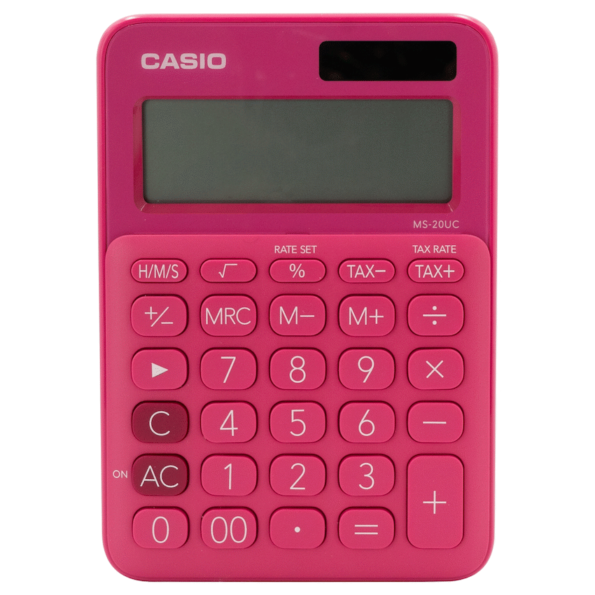 Casio MS-20UC - Desktop calculator 12 Digit - Red
