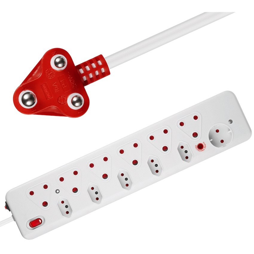 Nexon 12-Way Medium Surge Multiplug 0.5m - White