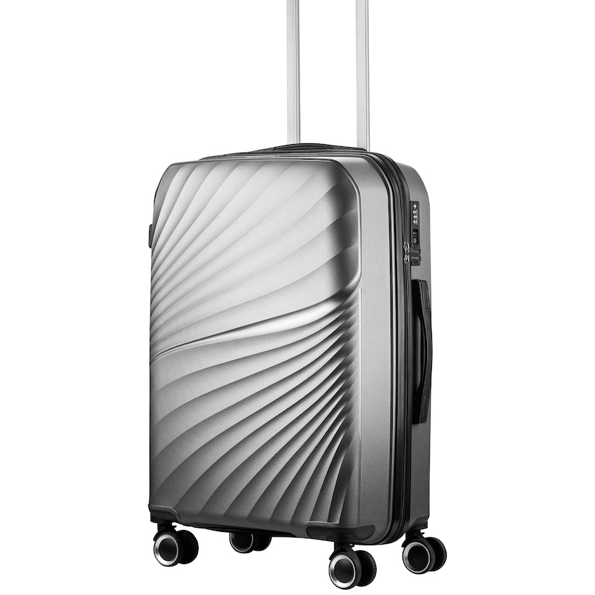Travelwize Quartz PP 55cm 4-Wheel Spinner Luggage - Silver