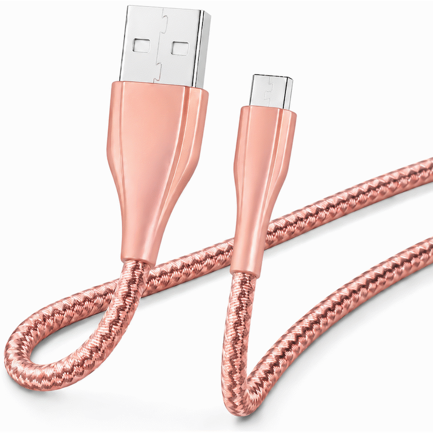 Volkano Fashion Series Micro USB Cable 1.8m - Rose Gold