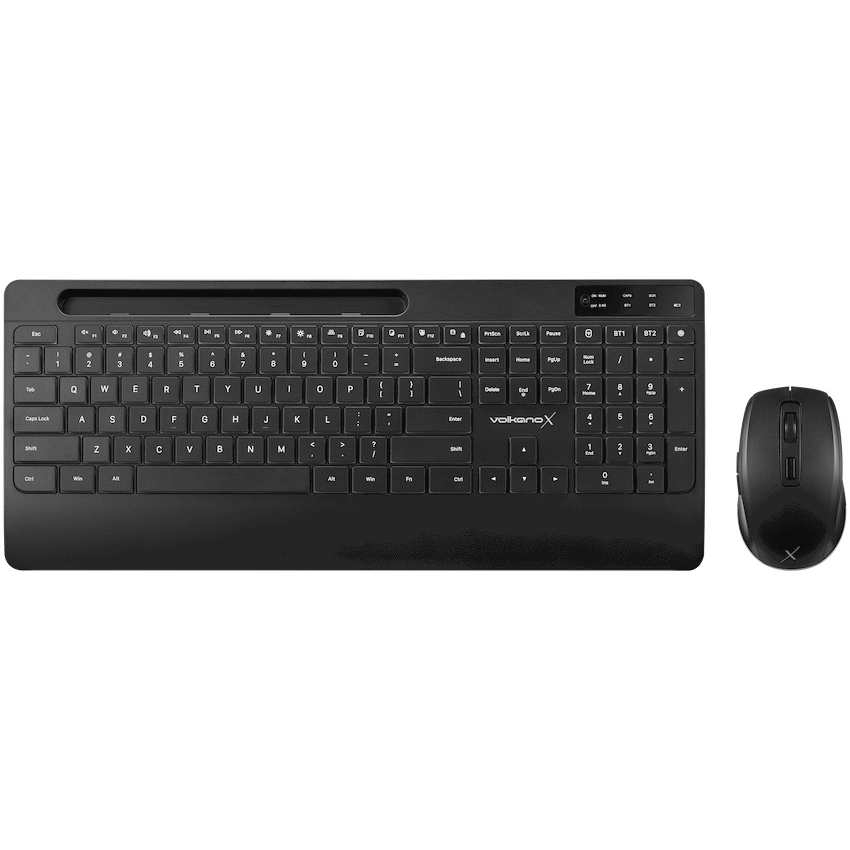VolkanoX Gem Bluetooth Wireless Keyboard and Mouse - Black