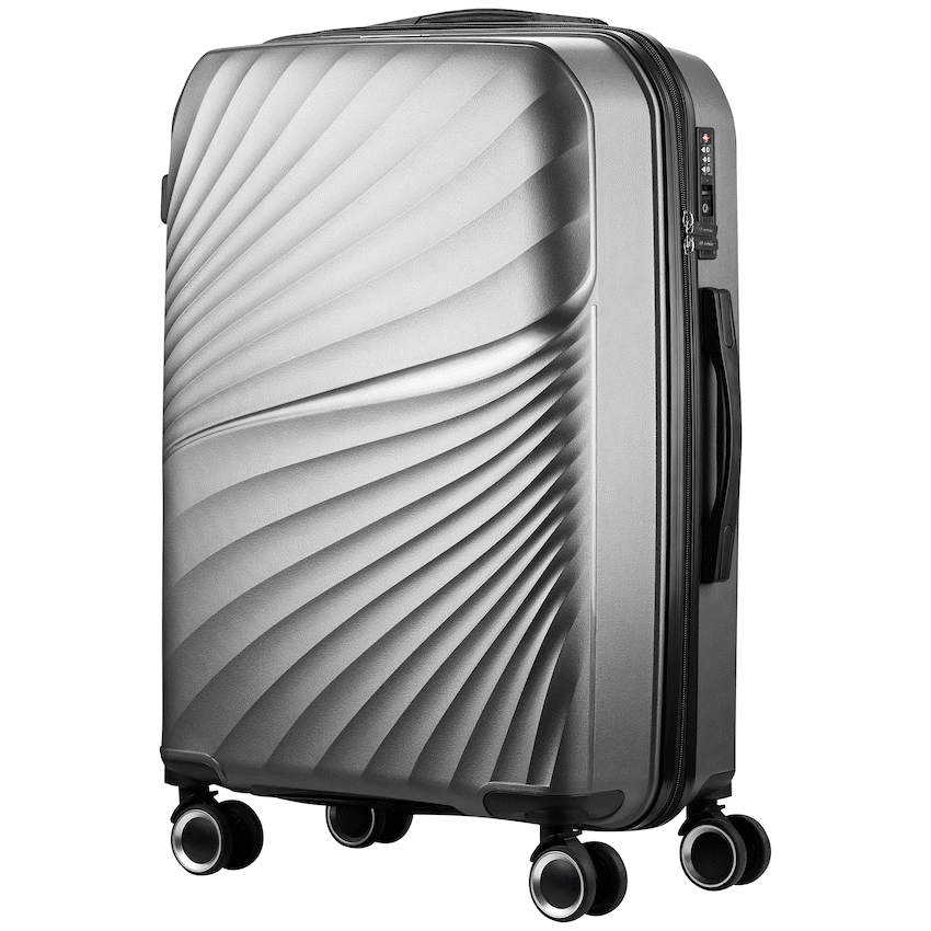 Travelwize Quartz PP 76cm 4-Wheel Spinner Luggage - Silver