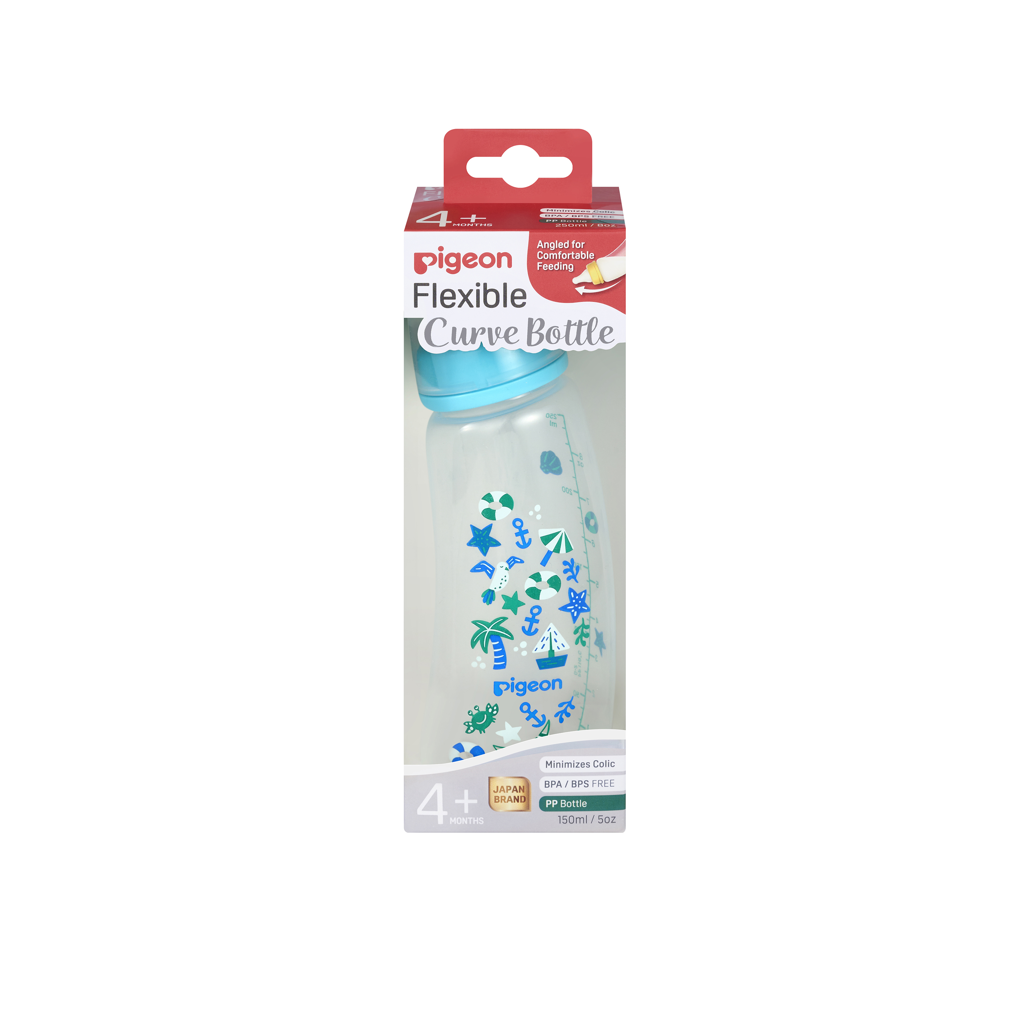 Pigeon Flexible Curve Bottle 250ml - Beach