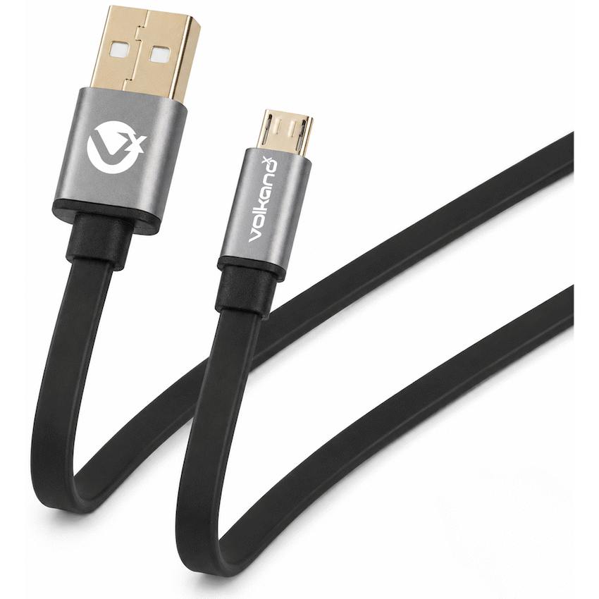 VolkanoX Couple Series Micro USB Premium Twin Pack 1m Charge/Data Cable - Black